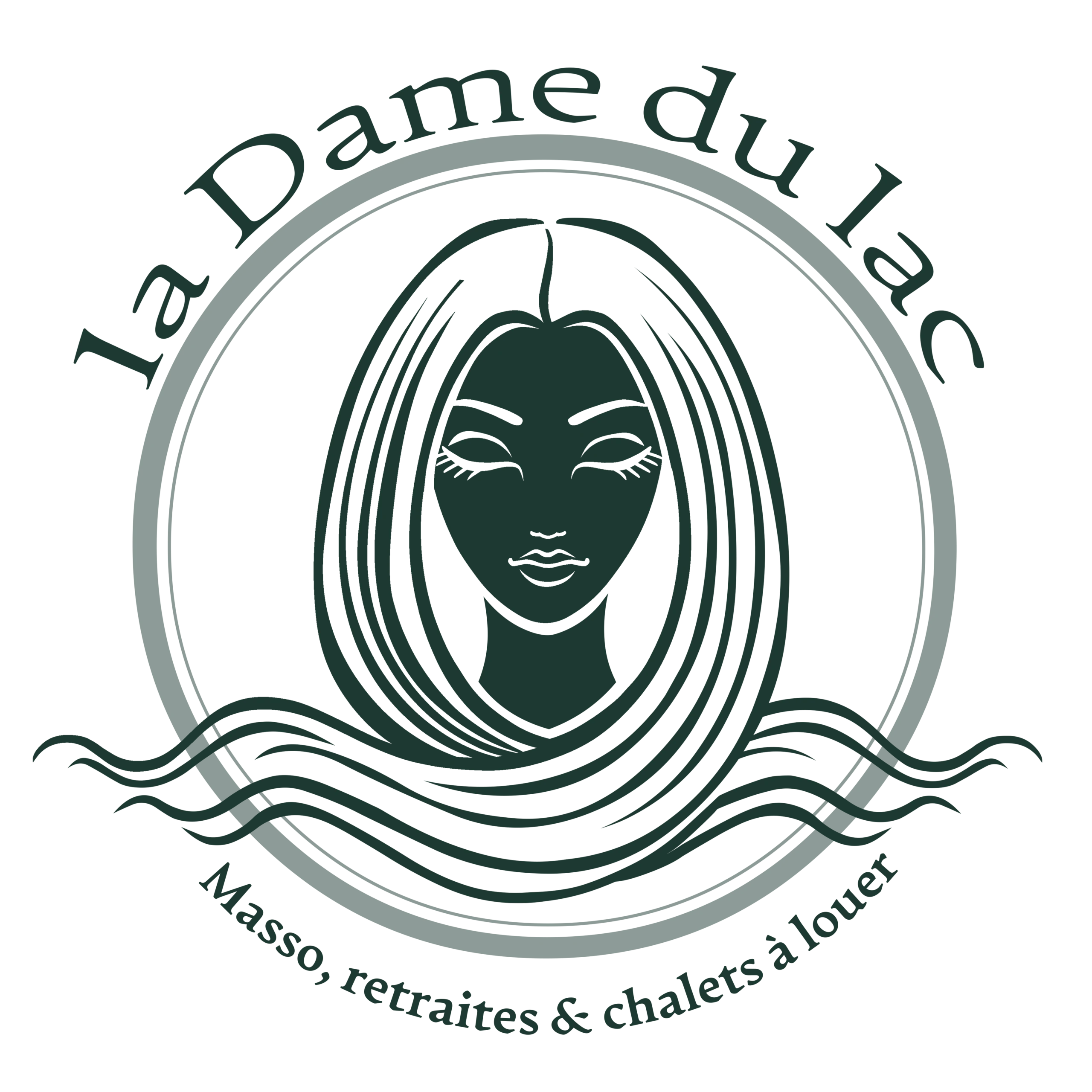 LOGO DAME DU LAC, CHALET A LOUER ET MASSOTHERAPIE À ST-RÉMI DE TINGWICK